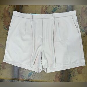 NWT 32 Degrees Orange Pink Pleated Pull-On Women’s Plus Sport Cooling Shorts